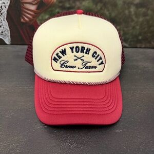 Anthropologie Fall Patch Trucker Hat NWT